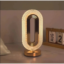 Luminária Cristal Touch LED 3 Tons | Decoração Luxuosa para Quarto e Sala